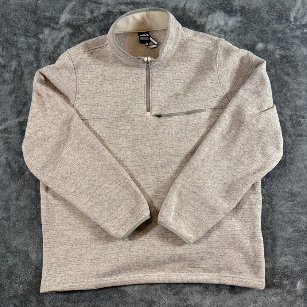 Under Armour Mens Specialist 2.0 Quarter Zip Pullover Gray XL Sweater Jacket